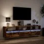 Mueble de TV de pared con LED roble ahumado 180x31x45 cm de , Muebles TV - Ref: Foro24-3307944, Precio: 151,73 €, Descuento: %