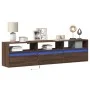 Mueble de TV de pared con LED marrón roble 180x31x45 cm von , TV-Möbel - Ref: Foro24-3307946, Preis: 127,36 €, Rabatt: %