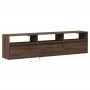 Mueble de TV de pared con LED marrón roble 180x31x45 cm von , TV-Möbel - Ref: Foro24-3307946, Preis: 127,36 €, Rabatt: %
