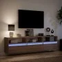 Mueble de TV de pared con LED marrón roble 180x31x45 cm von , TV-Möbel - Ref: Foro24-3307946, Preis: 127,36 €, Rabatt: %