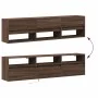 Mueble de TV de pared con LED marrón roble 180x31x45 cm von , TV-Möbel - Ref: Foro24-3307946, Preis: 127,36 €, Rabatt: %