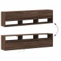 Mueble de TV de pared con LED marrón roble 180x31x45 cm by , TV Furniture - Ref: Foro24-3307946, Price: 128,91 €, Discount: %