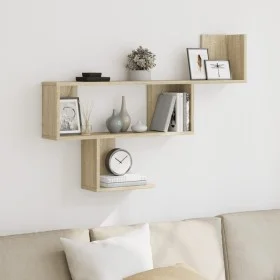 Estante de pared madera ingeniería roble Sonoma 100x15x70 cm by , Shelves and shelves - Ref: Foro24-853193, Price: 39,48 €, D...