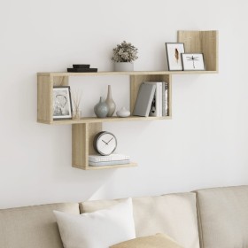 Estante de pared madera ingeniería roble Sonoma 100x15x70 cm by , Shelves and shelves - Ref: Foro24-853193, Price: 40,29 €, D...
