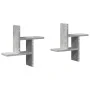 Estantes pared 2 uds madera ingeniería gris hormigón 38x12x38cm by , Shelves and shelves - Ref: Foro24-853248, Price: 21,08 €...