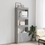 Aparador alto madera de ingeniería gris Sonoma 63x33x180 cm by , Bookcases and shelves - Ref: Foro24-3309605, Price: 94,21 €,...