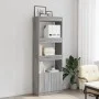 Hoher Schrank aus Sonoma-Eiche in Grau aus Ingenieurholz, 63x33x180 cm. von , Bücherregale und Regale - Ref: Foro24-3309605, ...