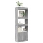 Aparador alto madera de ingeniería gris Sonoma 63x33x180 cm by , Bookcases and shelves - Ref: Foro24-3309605, Price: 94,21 €,...