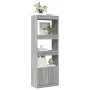 Hoher Schrank aus Sonoma-Eiche in Grau aus Ingenieurholz, 63x33x180 cm. von , Bücherregale und Regale - Ref: Foro24-3309605, ...