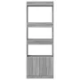 Hoher Schrank aus Sonoma-Eiche in Grau aus Ingenieurholz, 63x33x180 cm. von , Bücherregale und Regale - Ref: Foro24-3309605, ...