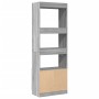 Aparador alto madera de ingeniería gris Sonoma 63x33x180 cm by , Bookcases and shelves - Ref: Foro24-3309605, Price: 94,21 €,...