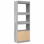 Hoher Schrank aus Sonoma-Eiche in Grau aus Ingenieurholz, 63x33x180 cm. von , Bücherregale und Regale - Ref: Foro24-3309605, ...