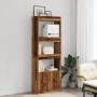 Aparador alto madera ingeniería madera envejecida 63x33x180 cm by , Bookcases and shelves - Ref: Foro24-3309607, Price: 91,55...