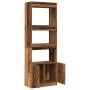 Aparador alto madera ingeniería madera envejecida 63x33x180 cm by , Bookcases and shelves - Ref: Foro24-3309607, Price: 91,55...