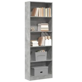 Estantería de madera de ingeniería gris hormigón 60x24x176 cm by , Bookcases and shelves - Ref: Foro24-857824, Price: 67,03 €...