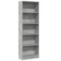 Regal aus grauem Beton-Holzwerkstoff 60x24x176 cm von , Bücherregale und Regale - Ref: Foro24-857824, Preis: 63,72 €, Rabatt: %