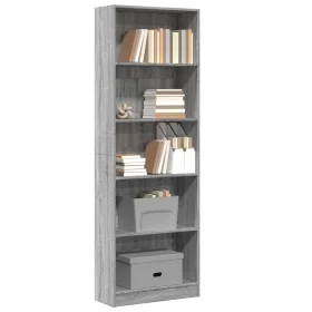 Estantería de madera de ingeniería gris Sonoma 60x24x176 cm by , Bookcases and shelves - Ref: Foro24-857826, Price: 72,35 €, ...