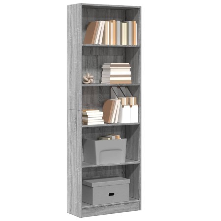 Estantería de madera de ingeniería gris Sonoma 60x24x176 cm by , Bookcases and shelves - Ref: Foro24-857826, Price: 73,33 €, ...