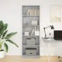 Ingenieurholzregal in Sonoma-Grau 60x24x176 cm von , Bücherregale und Regale - Ref: Foro24-857826, Preis: 72,24 €, Rabatt: %