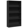 Estantería de madera de ingeniería negra 80x24x143 cm by , Bookcases and shelves - Ref: Foro24-857845, Price: 60,98 €, Discou...