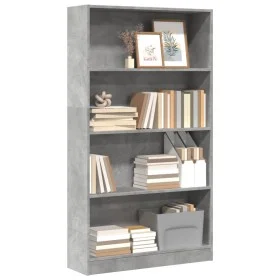 Regal aus grauem Beton-Holzwerkstoff 80x24x143 cm von , Bücherregale und Regale - Ref: Foro24-857847, Preis: 57,70 €, Rabatt: %