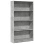 Estantería de madera de ingeniería gris hormigón 80x24x143 cm de , Librerías y estanterías - Ref: Foro24-857847, Precio: 57,6...