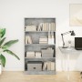 Estantería de madera de ingeniería gris hormigón 80x24x143 cm de , Librerías y estanterías - Ref: Foro24-857847, Precio: 57,6...