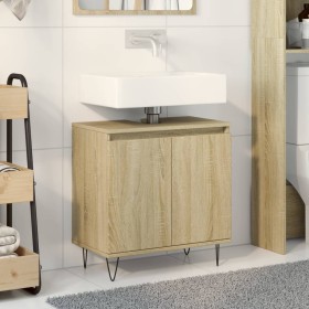 Armario de baño madera de ingeniería roble Sonoma 58x33x60 cm de , Muebles de baño - Ref: Foro24-849674, Precio: 51,93 €, Des...