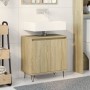 Badezimmerschrank aus Sonoma-Eichenfurnierholz 58x33x60 cm. von , Badezimmermöbel - Ref: Foro24-849674, Preis: 51,93 €, Rabat...