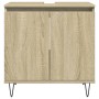 Badezimmerschrank aus Sonoma-Eichenfurnierholz 58x33x60 cm. von , Badezimmermöbel - Ref: Foro24-849674, Preis: 51,93 €, Rabat...