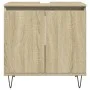 Badezimmerschrank aus Sonoma-Eichenfurnierholz 58x33x60 cm. von , Badezimmermöbel - Ref: Foro24-849674, Preis: 51,11 €, Rabat...
