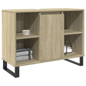 Badezimmerschrank aus Sonoma-Eichen-Ingenieurholz 80x33x60 cm. von , Badezimmermöbel - Ref: Foro24-849681, Preis: 69,66 €, Ra...