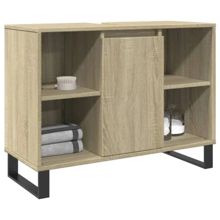 Badezimmerschrank aus Sonoma-Eichen-Ingenieurholz 80x33x60 cm. von , Badezimmermöbel - Ref: Foro24-849681, Preis: 70,72 €, Ra...