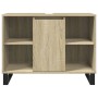 Badezimmerschrank aus Sonoma-Eichen-Ingenieurholz 80x33x60 cm. von , Badezimmermöbel - Ref: Foro24-849681, Preis: 70,72 €, Ra...