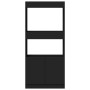 Aparador de madera de ingeniería negro 63x33x140 cm by , Bookcases and shelves - Ref: Foro24-855107, Price: 71,50 €, Discount: %
