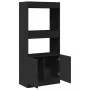 Aparador de madera de ingeniería negro 63x33x140 cm by , Bookcases and shelves - Ref: Foro24-855107, Price: 70,86 €, Discount: %