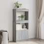 Ingenieurholz-Sideboard in Sonoma-Grau 63x33x140 cm von , Bücherregale und Regale - Ref: Foro24-855111, Preis: 71,61 €, Rabat...