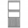 Aparador de madera de ingeniería gris Sonoma 63x33x140 cm by , Bookcases and shelves - Ref: Foro24-855111, Price: 70,64 €, Di...