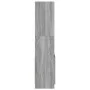 Aparador de madera de ingeniería gris Sonoma 63x33x140 cm by , Bookcases and shelves - Ref: Foro24-855111, Price: 70,64 €, Di...