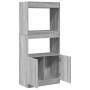 Ingenieurholz-Sideboard in Sonoma-Grau 63x33x140 cm von , Bücherregale und Regale - Ref: Foro24-855111, Preis: 71,61 €, Rabat...