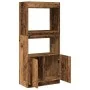 Aparadorde madera de ingeniería madera envejecida 63x33x140 cm by , Bookcases and shelves - Ref: Foro24-855113, Price: 68,06 ...