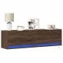 Wand-TV-Möbel mit LED-Lichtern in Eichenbraun 140x31x38 cm. von , TV-Möbel - Ref: Foro24-852375, Preis: 103,12 €, Rabatt: %