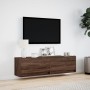 Wand-TV-Möbel mit LED-Lichtern in Eichenbraun 140x31x38 cm. von , TV-Möbel - Ref: Foro24-852375, Preis: 104,62 €, Rabatt: %