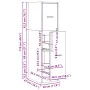 Medizinschrank aus braunem Eichenholz, 30x41x118 cm. von , Schließfächer und Lagerschränke - Ref: Foro24-855166, Preis: 90,56...
