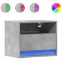 Mesita de noche de pared con luces LED gris hormigón by , Nightstands - Ref: Foro24-852067, Price: 32,88 €, Discount: %