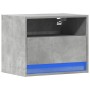 Mesita de noche de pared con luces LED gris hormigón by , Nightstands - Ref: Foro24-852067, Price: 39,05 €, Discount: %