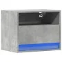 Mesita de noche de pared con luces LED gris hormigón by , Nightstands - Ref: Foro24-852067, Price: 32,88 €, Discount: %
