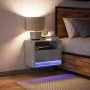 Wand-Nachttisch mit LED-Lichtern in Betongrau von , Nachttische - Ref: Foro24-852067, Preis: 32,85 €, Rabatt: %