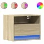 Wand-Nachttisch mit LED-Lichtern in Sonoma-Eiche von , Nachttische - Ref: Foro24-852065, Preis: 32,72 €, Rabatt: %