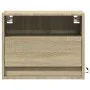 Wand-Nachttisch mit LED-Lichtern in Sonoma-Eiche von , Nachttische - Ref: Foro24-852065, Preis: 32,72 €, Rabatt: %